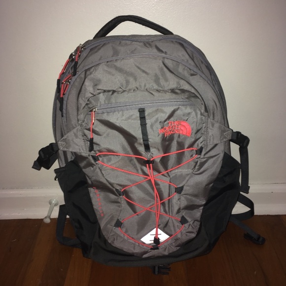 coral north face backpack